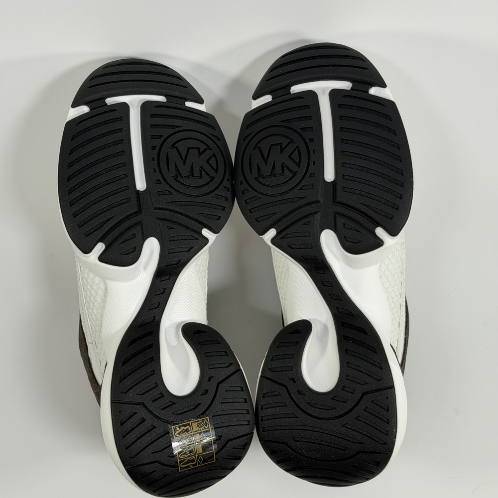 Michael Kors Size-7M Womens Bowie Trainer Diamond Mesh XL Sneakers White - Picture 5 of 10